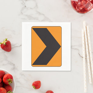 Serviette En Papier Papier à écriteaux de la route à droite