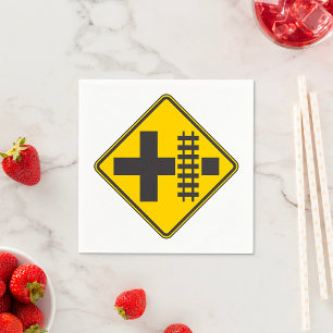 Serviette En Papier Papier à écriteaux de la voie ferrée