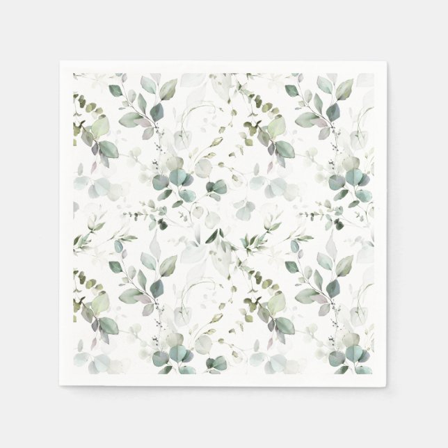 Serviette En Papier Papier à feuillage d'eucalyptus (Devant)