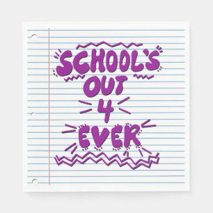 Serviette En Papier Papier à feuilles mobiles School’s Out Forever