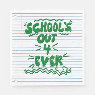 Serviette En Papier Papier à feuilles mobiles School’s Out Forever