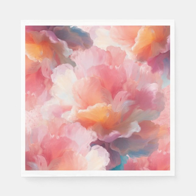 Serviette En Papier Papier à fleurs Napkin (Devant)