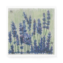 Papier à fleurs violettes Napkin