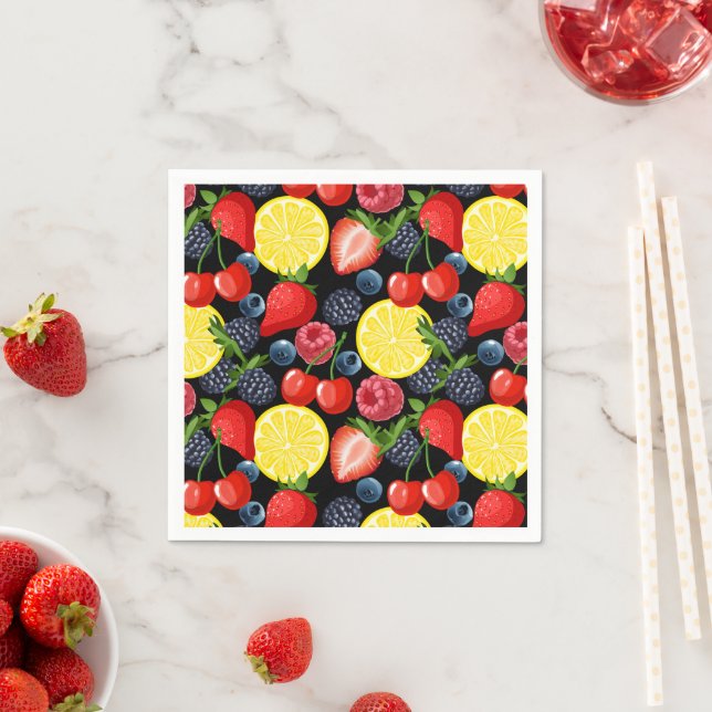 Serviette En Papier Papier à fruits brillant et gras (En situation)