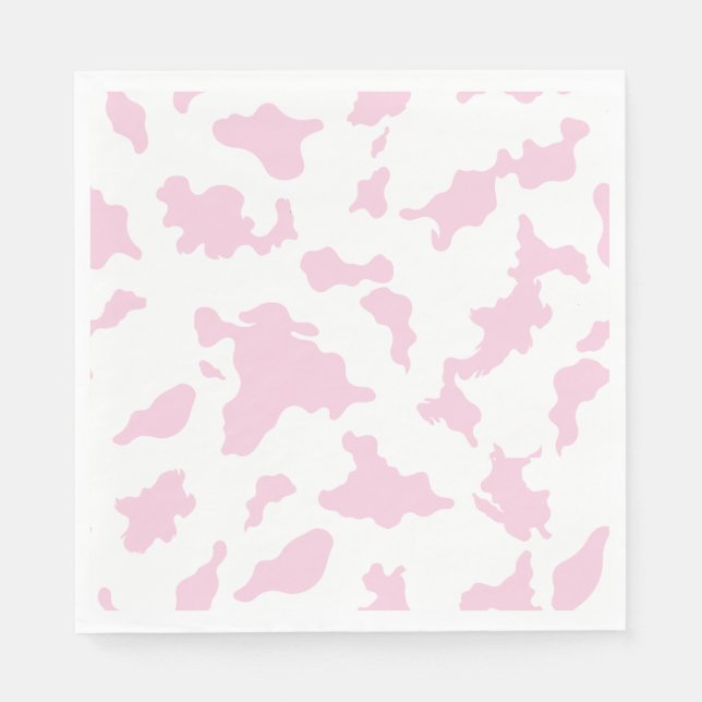 Serviette En Papier Papier à imprimer de vache rose Naples (Devant)