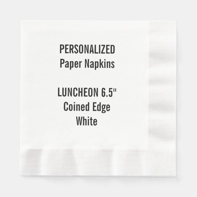Serviette En Papier Papier à linge blanc personnalisé Napkin (Devant)