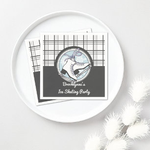 Serviette En Papier Papier à motif tartan personnalisé pour patinage s