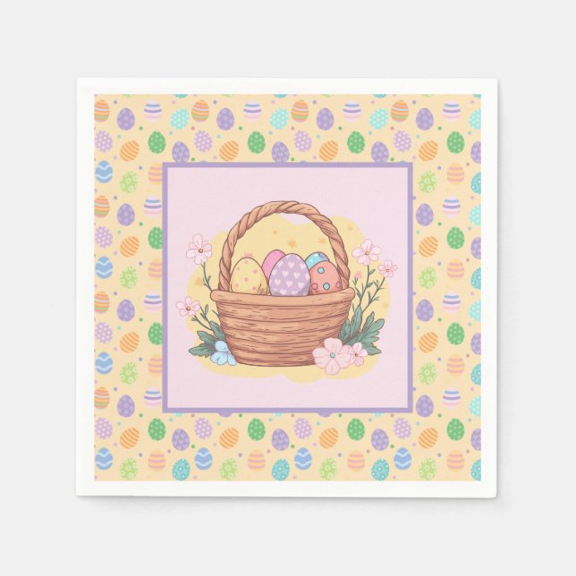 Serviette En Papier Papier à oeufs de Pâques Napkin (Devant)