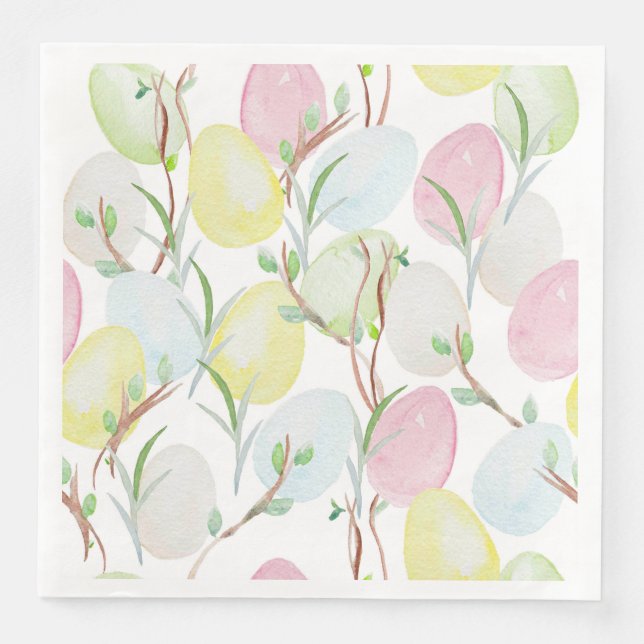 Serviette En Papier Papier à oeufs de Pâques Napkin (Devant)