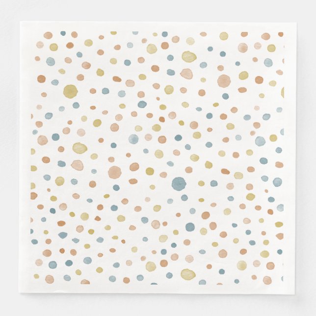 Serviette En Papier Papier à points d'aquarelle Trey Confetti (Devant)