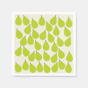 Serviette En Papier Papier à poires vert