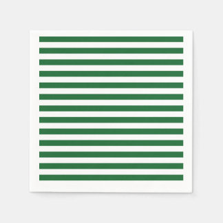 Serviette En Papier Papier à rayures vert et blanc