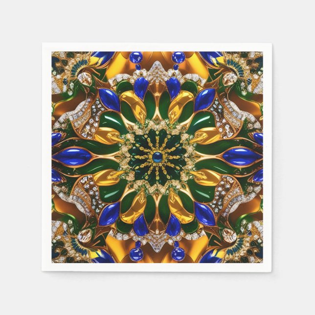 Serviette En Papier Papier à serviettes avec brésilienne Couleurs Desi (Devant)