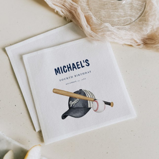 Serviette En Papier Papier à thème de baseball moderne Napkin (Créateur téléchargé)