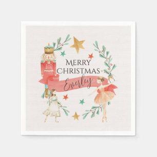 Serviette En Papier Papier à thème Nutcracker personnalisé serviettes