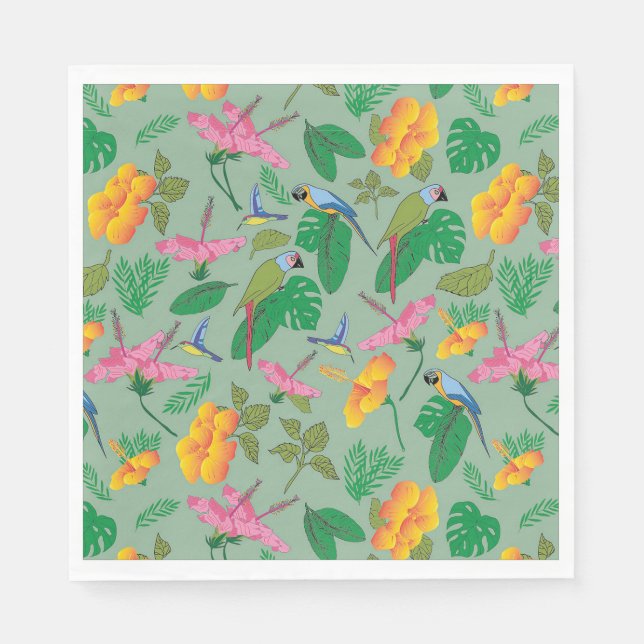 Serviette En Papier Papier à thème tropical Napkin (Devant)