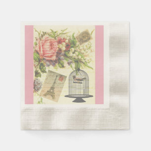 Serviette En Papier Papier à thème vintage Pink Paris