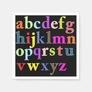 Serviette En Papier Papier Alphabet Napkin