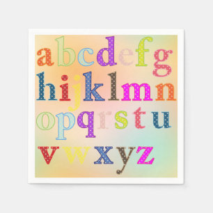 Serviette En Papier Papier Alphabet Napkin