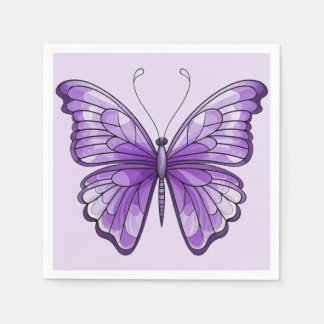 Serviette En Papier Papier Amethyst Wings Napkin