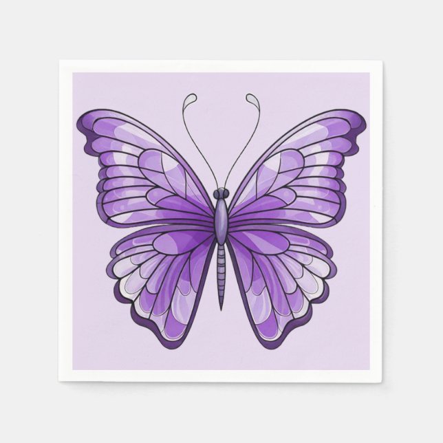 Serviette En Papier Papier Amethyst Wings Napkin (Devant)
