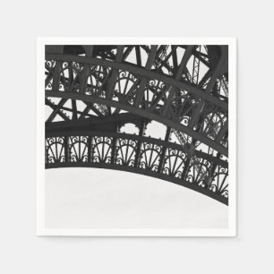 Serviette En Papier Papier Arche Tour Eiffel noir et blanc