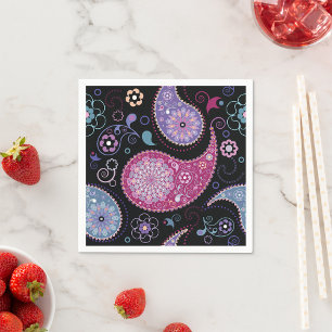 Serviette En Papier Papier Arrière - plan Paisley