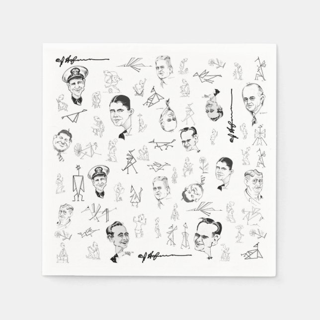 Serviette En Papier Papier avec graphisme Art Hofmann (Devant)
