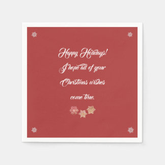 Serviette En Papier Papier avec message de Noël