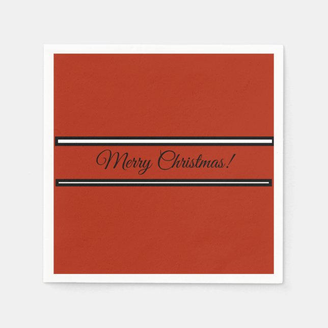 Serviette En Papier Papier avec message de voeux de Noël (Devant)