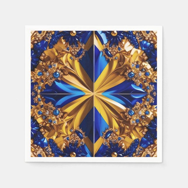 Serviette En Papier Papier avec Suède Couleurs Design (Devant)