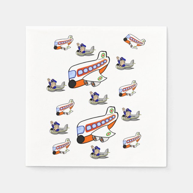 Serviette En Papier Papier avion Napkin (Devant)