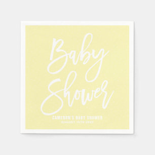 Serviette En Papier Papier Baby shower à main jaune serviettes