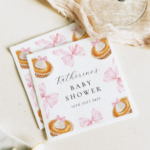 Serviette En Papier Papier Baby shower à tarte Coquette Cutie Napkin