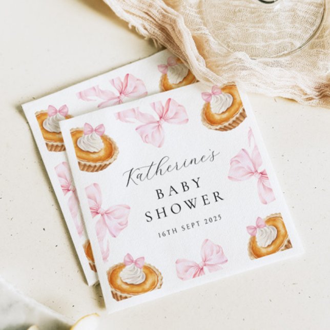 Serviette En Papier Papier Baby shower à tarte Coquette Cutie Napkin (Créateur téléchargé)