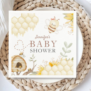 Serviette En Papier Papier Baby shower Bumble Bee