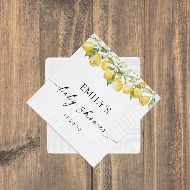 Serviette En Papier Papier Baby shower citron citron (Créateur téléchargé)