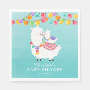 Serviette En Papier Papier Baby shower Cute Llama Mama