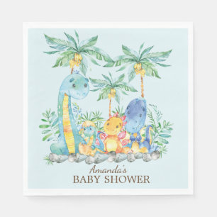 Serviette En Papier Papier Baby shower Dinosaures serviettes