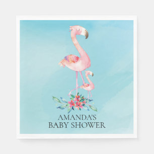 Serviette En Papier Papier Baby shower Flamant rose rose serviettes