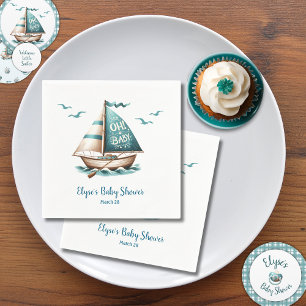 Serviette En Papier Papier Baby shower Nautique Napkin