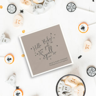 Serviette En Papier Papier Baby shower neutre Halloween Spell Baby