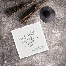 Papier Baby shower neutre Halloween Spell Baby