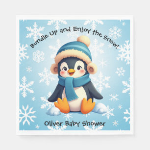 Serviette En Papier Papier Baby shower Pingouin Cute