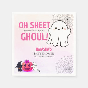 Serviette En Papier Papier Baby shower Pink Ghoul Halloween Napkin
