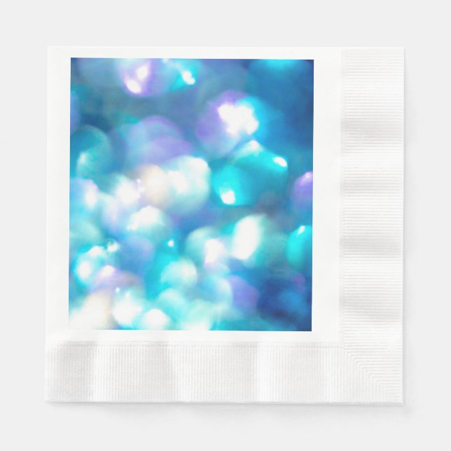 Serviette En Papier Papier bleu brillant Napkin (Devant)
