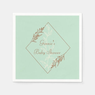 Serviette En Papier Papier bleu clair et papier Baby shower Brown