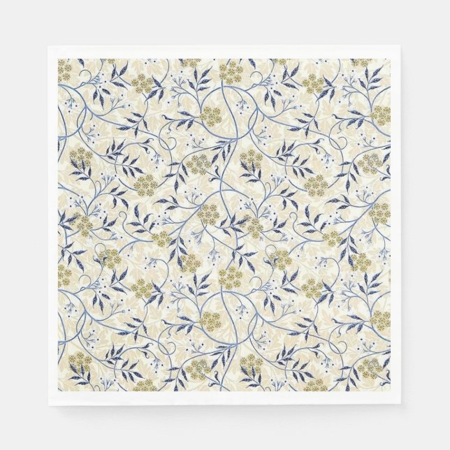 Serviette En Papier Papier bleu Jasmine (Devant)