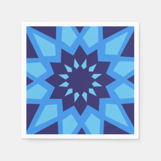 Serviette En Papier Papier bleu marocain