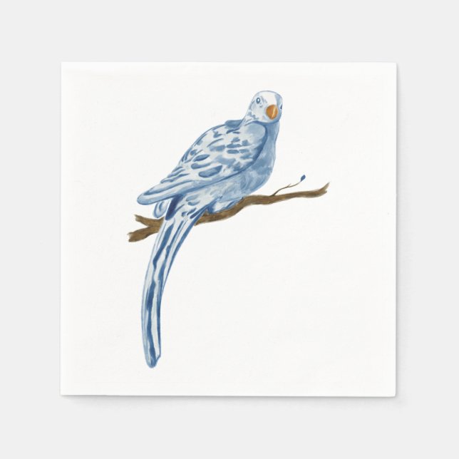 Serviette En Papier Papier bleu pour oiseaux serviettes (Devant)
